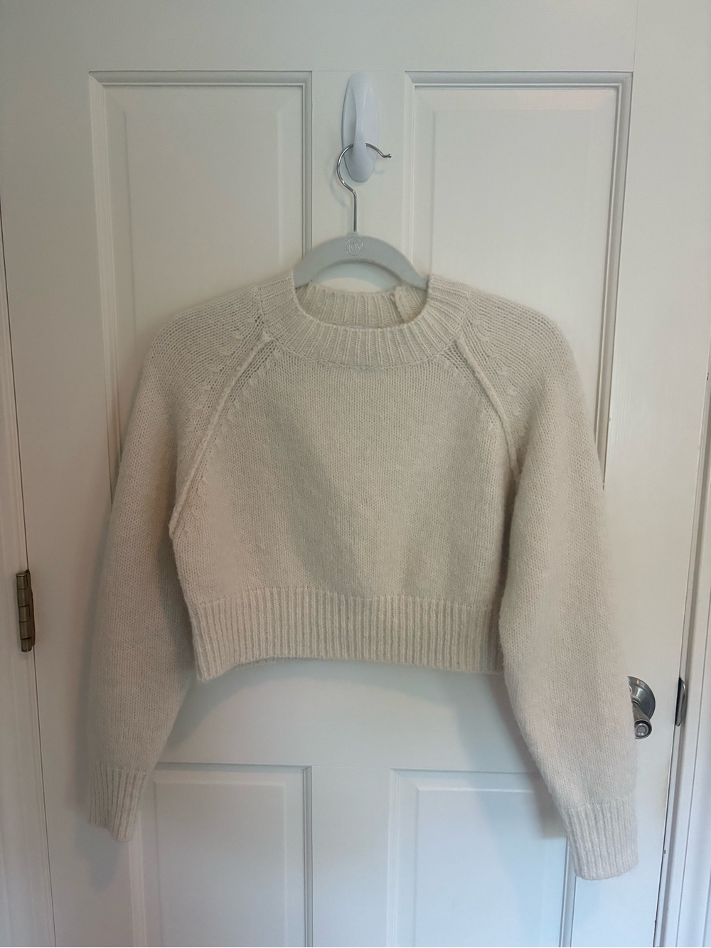 Zara Cropped Cream Sweater
